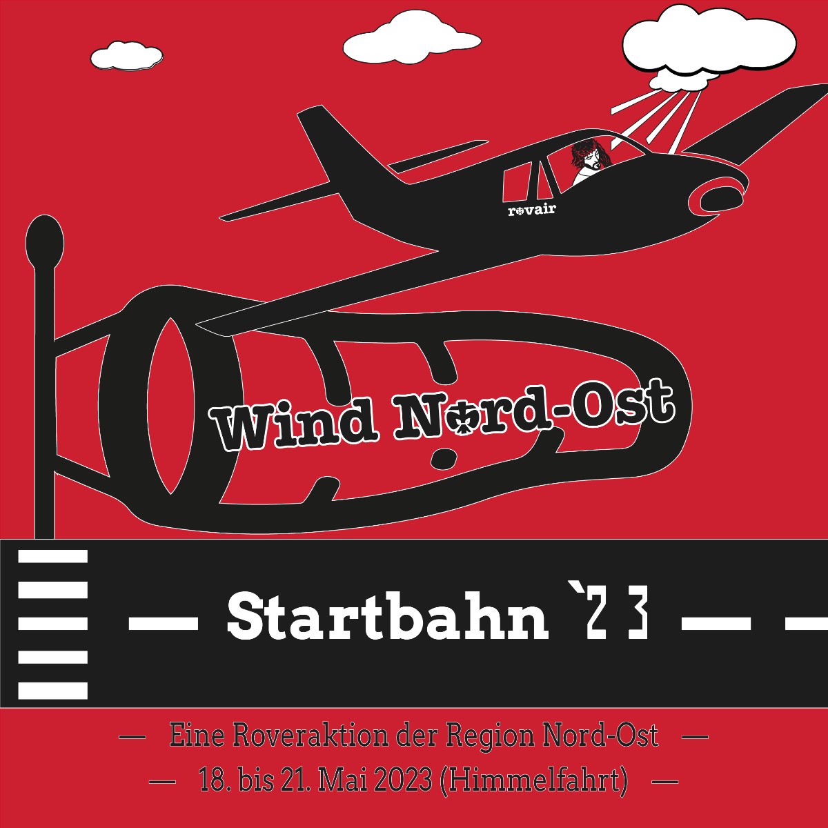 Wind Nord-Ost Startbahn 23